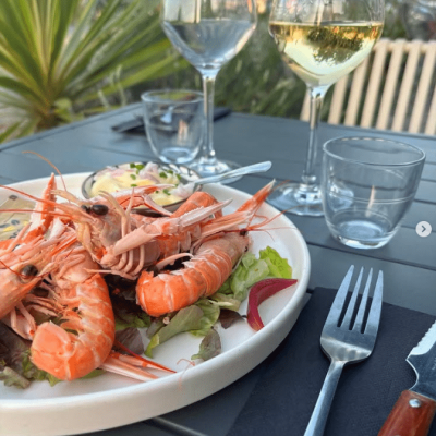 Langoustine au Médo restaurant sur l'île d'Oléron